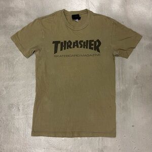 Thrasher Olive Men's Short Sleeve Tee